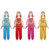 Vêtements Sets Kids Girls India Belly Dance Costume Costume Shiny Selled Halter Top Pantals Coadrwear Set Halloween Cosplay Party Tenue