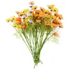 Dekorativa blommor 5st Simulation Gerbera Daisy Bouquet Dance Orchid Home Restaurant Window Outdoor Idyllic Birthday Wedding Party