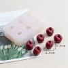 Moulds 3D Cherry Mold Scented Candle Material Simulation Fruit Fondant Cake Silicone Baking Cake Decorating Moulds Candle Making Tool