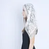 Brudslöjor Church Veil Mantilla Latin Mass Elegant Floral Lace Head Covering For Women Katolska kapell Bröllop