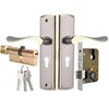 Złoty zamek drzwi trwałe aluminiowe ciche kluczowe odblokowanie wnętrza do zabezpieczeń domowych rączka wewnętrzna 240415