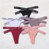 Kvinnors trosor Kvinnor Sexig låg midja Thong Underwear Womens Cotton G-String Underwear Womens Strap Underwear M-XL Womens Intimate Bikini Newl2404