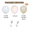 Party Decoration 118pcs Sand White Balloon Garland Arch Kit Double-Stuffed Peach Balloons For Wedding Baby Shower Bridal Engagement