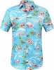 Men's Casual Shirts Summer Hawaiian Shirts Men Women Fashion Short Sleeve Beach Shirt Male Blouse Turn Over Collar Alohas Mens Clothing Casual 240424