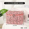 Bolsa de cosméticos de grande capacidade de novo produto de limpeza européia e americana impressão de leopardo de alto valor de alto valor