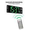 Relógios 13/16 polegadas LED LED Digital Wall Clock, Parede Montada Remote Control Data da semana Exibir timer Dual Alarm Clock
