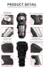 Sécurité Wosawe 4pcs / Set Elbow Gnee Pads en acier inoxydable Motocycle de protection Motocrost Gear Protecteur Gardes Sports Armor Kit