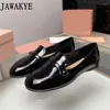 Casual Shoes White Patent Leather Loafers Office Ladies Formal Oxfords Professional Career Brand Dress Women