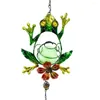 Decorative Figurines Quality Creative Birthday Gift For Garden Yard Handicraft Home Decor Peacock Wind Chimes Metal Crafts Frog Bells Parrot