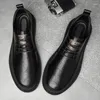 Chaussures décontractées printemps automne pour hommes bas classique rétro authentique robe de bureau en cuir en hiver Coton Livraison gratuite