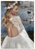 Boho Long Sleeves 라인 웨딩 드레스 Robe de Mariee Vintage Lace Top New Backless Long Sleeve Bridal Dress Chiffon Wedding Gowns