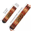 Herrstrumpor Hunab Ku Mayan Symbol Burnt Orange and Gold Adult Unisex Men Kvinnor