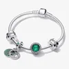 Bracelet à charme plaqué en argent en argent adapté aux femmes avec des perles de cristal pandas marque de mode bricolage mignon bijoux animaux bijoux