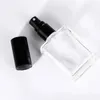 1pcs 15ml explosivo quadrado plano transparente transparente perfume garrafa de vidro garrafa vazia garrafa dividida portátil