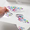 Tattoo Transfer 3D Colorful Rhinestone Face Stickers Mixed-Size Horse/Water-Drop Glitter Diamond Face Sticker DIY Party Eye Face Crystal Tattoos 240427