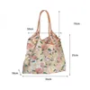 Totes Style Simple Folower Sac à provisions imprimées grande capacité Femmes Fashion Tote Tot en tissu en coton portable