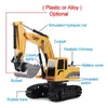 Electric/RC Car RC excavator 2.4Ghz 6-channel 1 24 RC engineering vehicle alloy and plastic excavator boy toy 6CH and 5CH RTR childrens Christmas gift