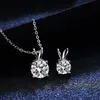 Four Claw Classic Mosan Diamond Necklace for Women d Color 1 925 Sier Mosan Pendant Necklace