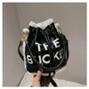 Lyxdesigner Miozj Bucket Bag 2024 Autumn Winter Fashion Hot Selling Lamb Wool Water Bucket Bag With Printing For Womens Shoulder