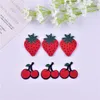 Charmes 6pcs mix style fraise fruit fruit acrylique pendentif pour bracelet d'oreille bricolage bijoux de fabrication de bijoux