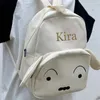 Sırt çantası köpek özel isim sevimli çizgi film çantası kişiselleştirilmiş erkek kızlar öğrenci okul çantası işlemeli tuval