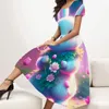 Casual Dresses For Formal Occasions Women'S Spring/Summer Fashion And Elegant Temperament Colorful Easter Egg Wedding Guest