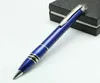 Classique Writing Levers Metal Blue Ice Flower Crystal Top Luxueuze pennen met serienummermensen manchetknopen Option8455983