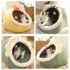 Cat Carriers Crates Houses Cute cat bed warm pet basket comfortable cat lounge mat cat tent very soft puppy cushion bag suitable for washable cave cat bed 240426