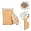 Panettes en bambou naturel en bambou Netward Toy Toy Vêtements sales de rangement tissé Terrières Hamper With Lid Bath Rangement Bin Organisateur