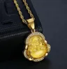 Collar colgante de borde de la cadena de cuerda de alta calidad multicolor religioso maitreya jade buddah buddha collar23996242292