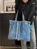 Lente geweven tas zomer schoudertassen cowboy tassen tote dames tas handtassen bakken dame crossbody letter clutch denims 787gh