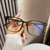 Sunglasses Retro Women Rice Nail Square Anti Blue Light Glasses Office Computer Versatile Radiation Eyewear Finished Reading