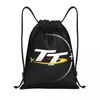 Boodschappentassen Isle of Man Drawring Backpack Women Men Men Sport Gym Sackpack Foldable Motorcycle Training Bag Sack