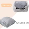 Mats Cat House Plegable Dog Cama de gato Cama tibia para gatos Cama antiskid para Pomerania Chihuahua Pet House Bed accesorios para gatos