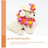 Vêtements de chien Hawaiian Prew chapeau de chemise décontractée accessoires de vêtements de fête à thème tenue po