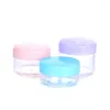 Bouteilles de rangement 1 / 3pcs Travel Round Plastique Cosmetics Boîte de maquillage NailUp Nail Art Pot Container Sample Face Face Crème Bouteille