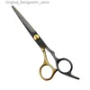 Hair Scissors New 6-inch cutting thin styling tool hair clippers stainless steel salon hair clippers regular flat tooth blades Q240426