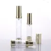 Förvaringsflaskor 100 st/parti guld/silverplast luftlös flaskvakuumpump för serum 15 ml/20 ml/30 ml Foundation Lotion Emulsion Refillable