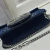 Sac de fourre-tout du soir de luxe Dac à main Crystal Diamond Crossbody Sac Fashion Fashion Silver Chain Sac à bandoulière