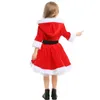 女の子のドレス幼児の女の子クリスマスチュール秋冬の長袖ハットホリデーパーティードレス4からかわいい