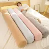 Kudde Macaroon Color Neck Roll Memory Foam Pillow Bolster Pillows Support för Sleeping Bed Ben Back and Yoga