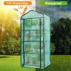 Greenhouse Garden Small Plastic Plant Green House 4Tier Rack Stand Portable Greenhouses With Durable PE Cover for Seedling Home 240415
