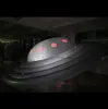 Ballon d'OVNI gonflable géant gris avec des lumières LED, soucoupe volante hermétique pour la décoration de parade publicitaire suspendue
