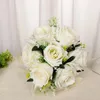 装飾花ウェディングブーケ花嫁ブライダル人工バラを保持する花嫁介添人花gor