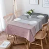 テーブルクロスレトロピンク灰色の細かい木材穀物長方形のテーブルトップ装飾防水型テーブルクロスキッチンホームデコレーション240426