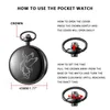Pocket Watches A Pair Of Dancing Swans Romantic Style Design Carving English Alphabet Face Watch Chain Black Quartz Perfect Gift