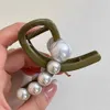 Clamps Cross Pearl Hair Clip for Women Fashion French Elegant Hairgrips Korean Style Hair Claw Clips Girls Hairpin New Hair Accessories Y240425