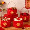 Wrap prezent 4PCS Cloth Chinese Wedding Candy Torba Rękoch