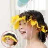 ベビーシャワーキャップ入浴帽子調整可能なシャワーキャップキッズ幼児ソフト保護幼児の子供向けの面白い安全バイザーキャップYello 240412