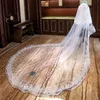 Jóias de cabelo de casamento Novo 3m 2tier White Ivory Wedding Véil Catedral Lace Apliques Bridal Long com acessório de cabelo pente